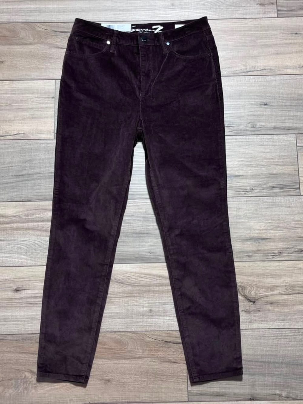 Seven7 Womens Ultra High Rise Corduroy Skinny Pants Size 10 Java
